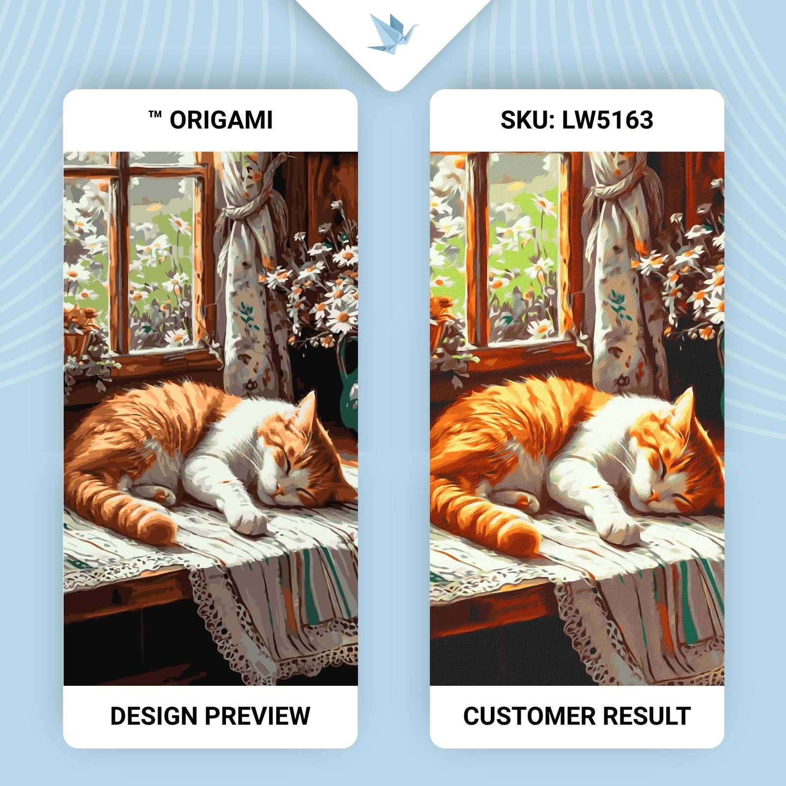 Paint by Numbers on frame 40*80 cm Animals. Red cat LW 5163