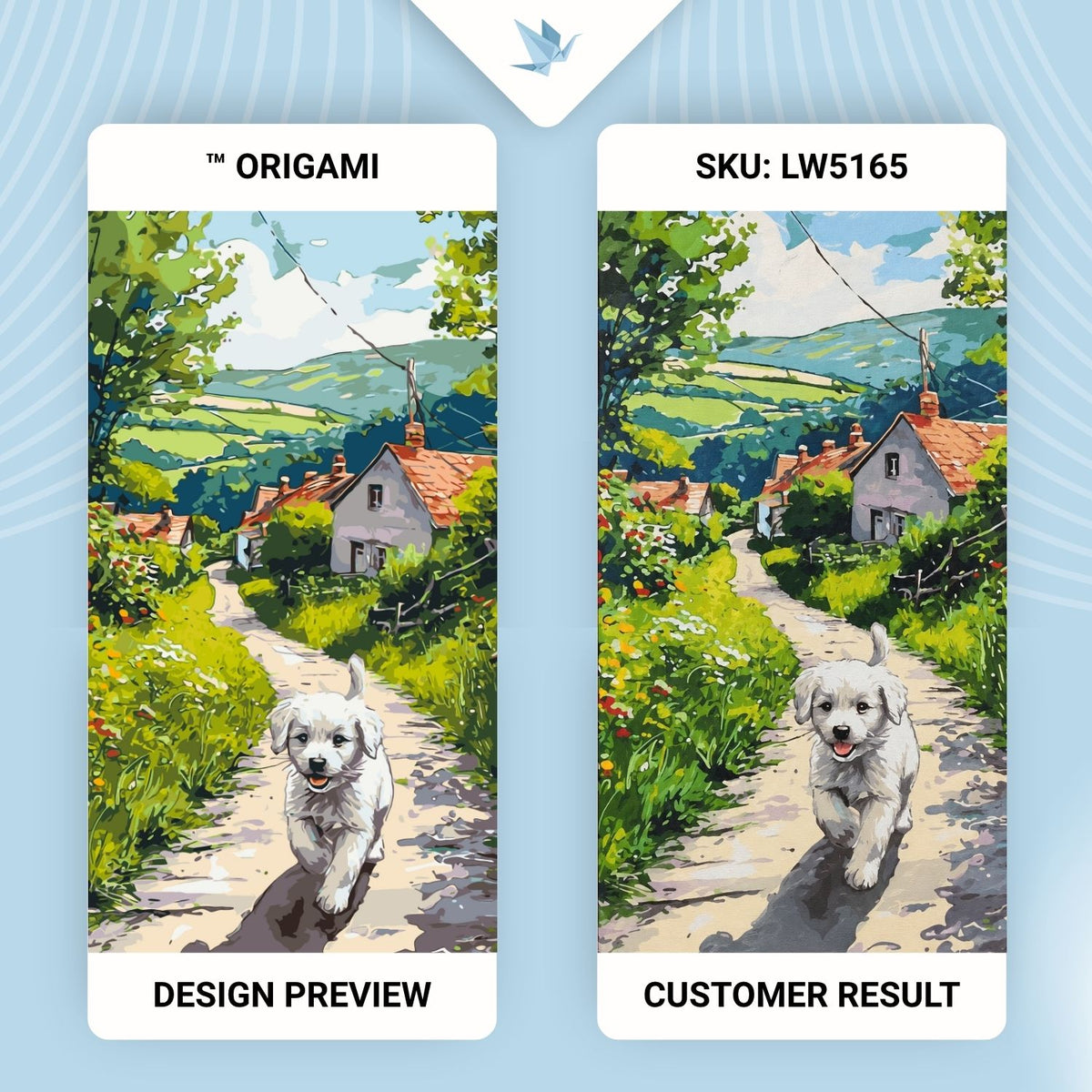 Paint by Numbers on a 40×80 cm Frame – Happy Puppy – Landscape/Animals – LW 5165
