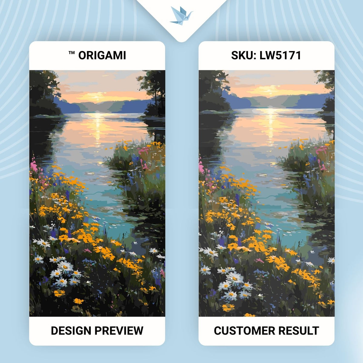 Paint by Numbers on a 40×80 cm Frame – Summer Colors of Nature – Landscape/Flowers – LW 5171