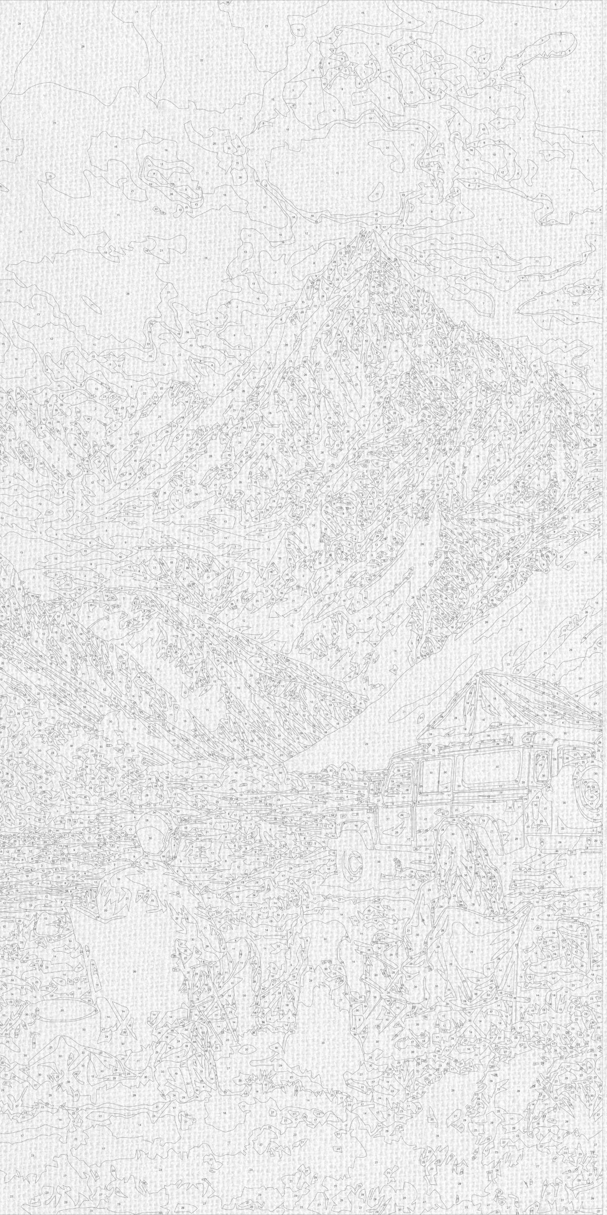 Paint by Numbers on a 40×80 cm Frame – Path to a Dream – Landscape/People – LW 5174