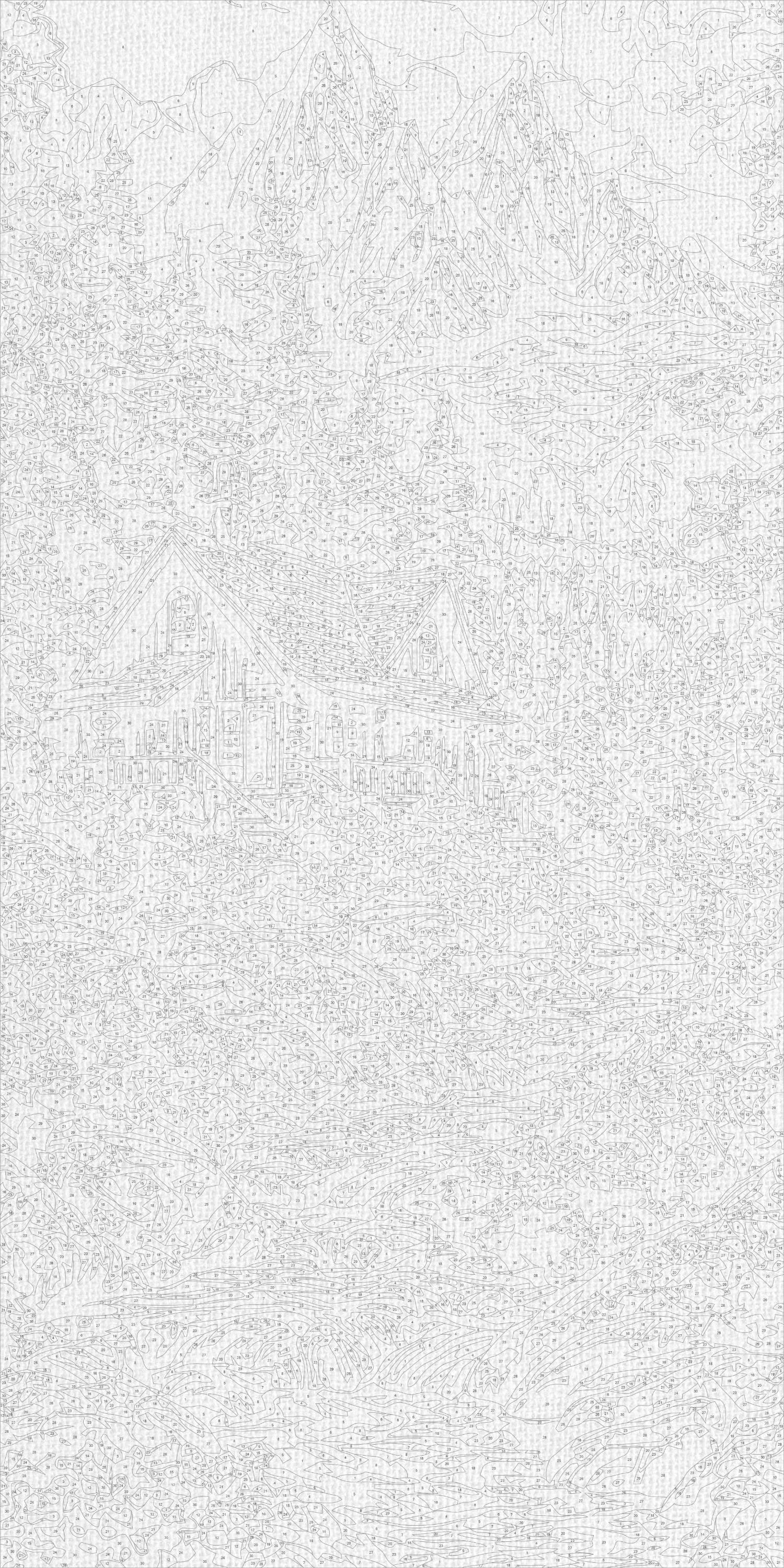 Maľovanie podľa čísel na ráme 40*80 cm - Jesenný les - Krajinka - LW 5175
