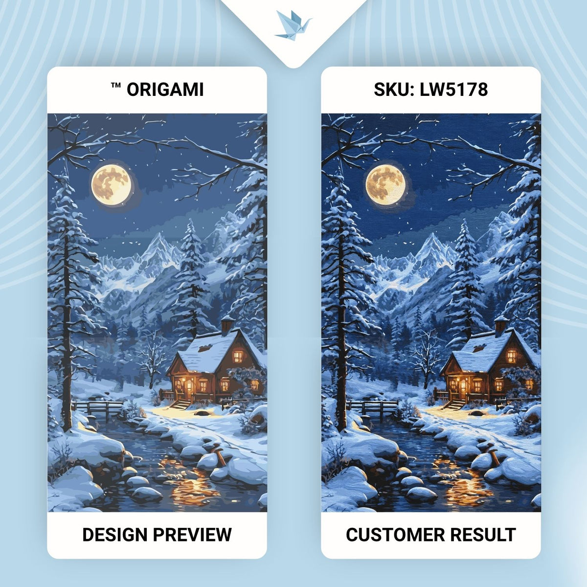 Paint by Numbers on a 40×80 cm Frame – Winter Coziness – Winter/Christmas/Landscape – LW 5178