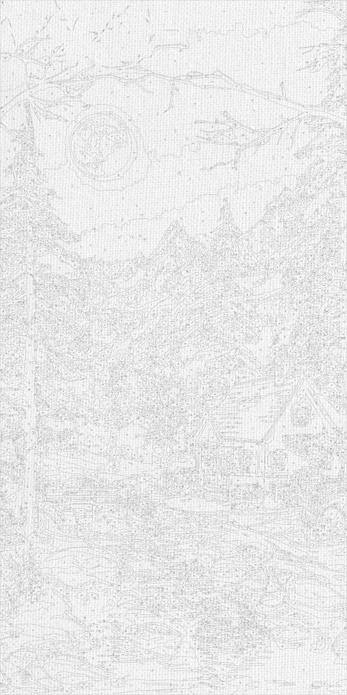 Paint by Numbers on a 40×80 cm Frame – Winter Coziness – Winter/Christmas/Landscape – LW 5178