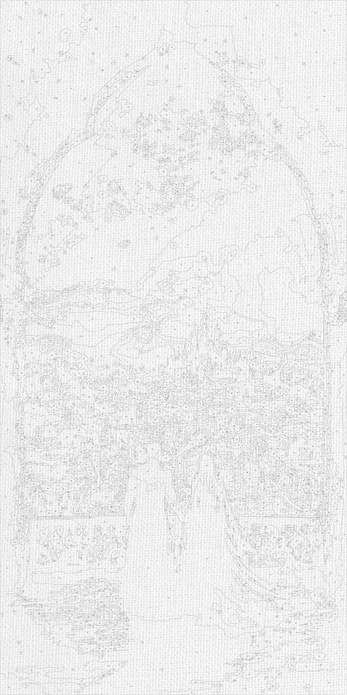Paint by Numbers on a 40×80 cm Frame – Romance Under the Starry Sky – Landscape/People – LW 5180