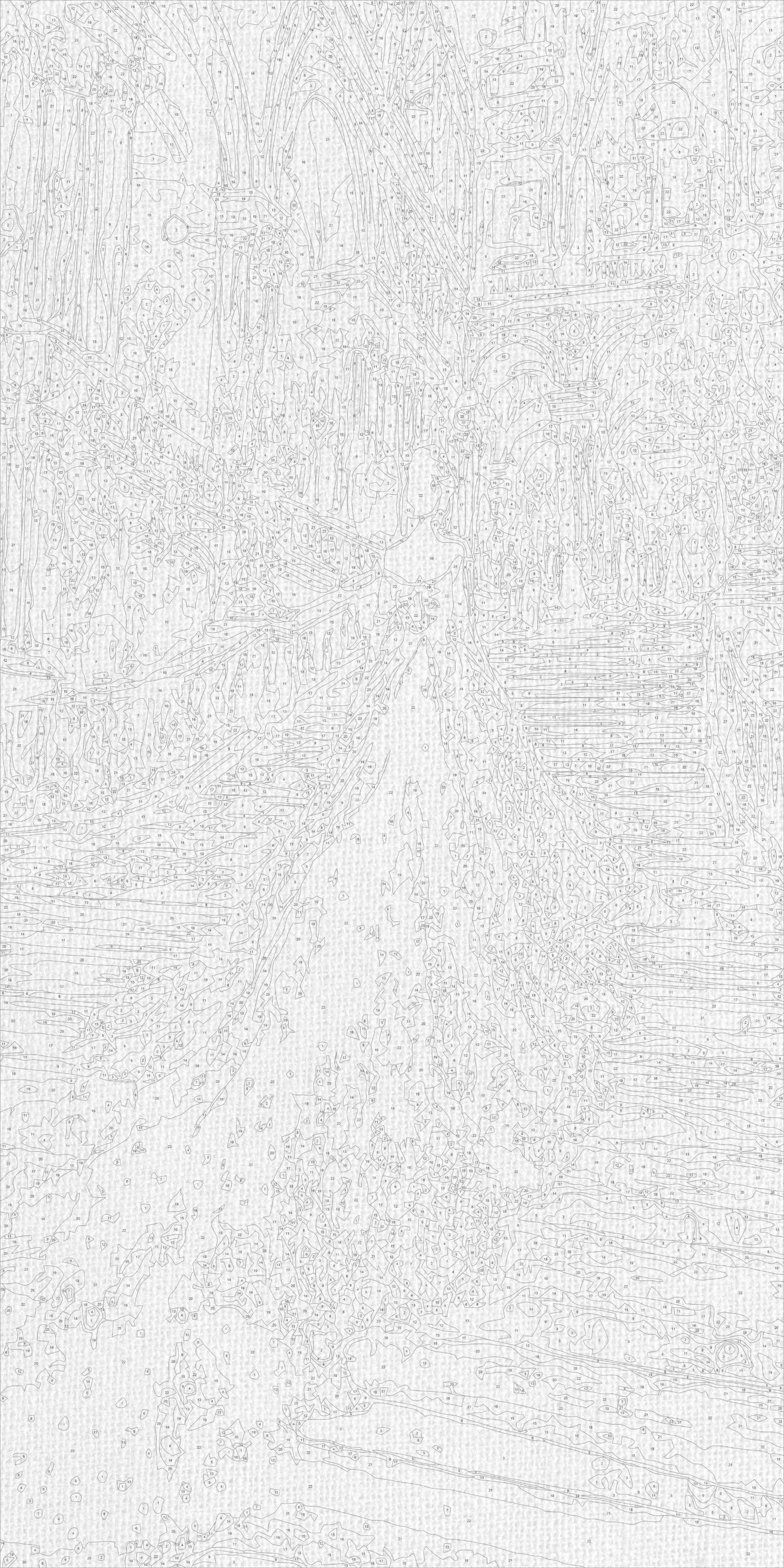 Maľovanie podľa čísel na ráme 40*80 cm - Dievča so svetlom - Ľudia s metalickými farbami - LW 5191