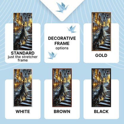 Paint by Numbers on a 40×80 cm Frame – Girl with the Light with Metallic Paints – People – LW 5191
