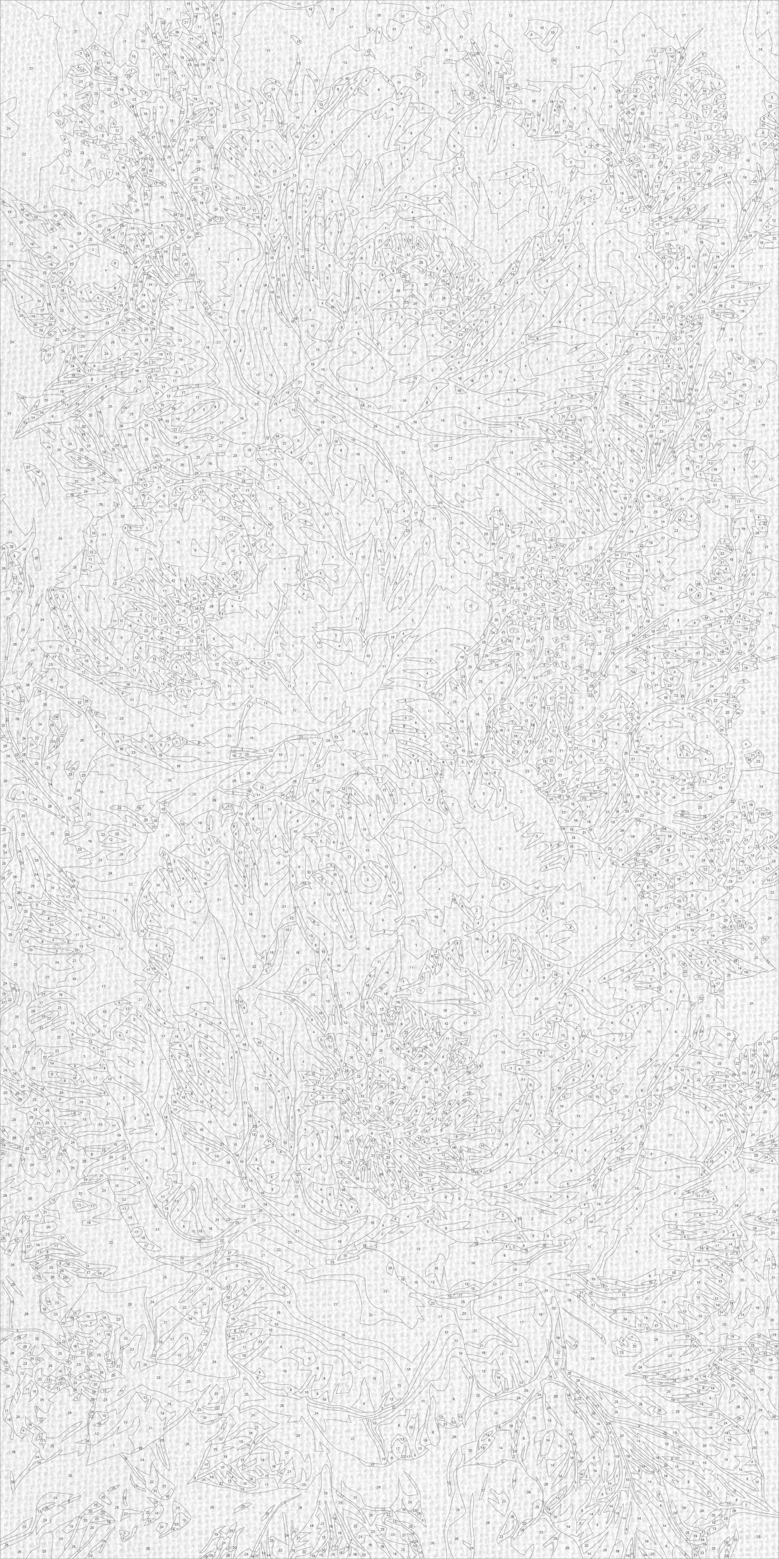 Maľovanie podľa čísel na ráme 40*80 cm - Impérium kvetov - Kvety s metalickými farbami - LW 5192