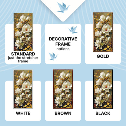 Paint by Numbers on a 40×80 cm Frame – Blooming Magnolia – Flowers – LW 5194