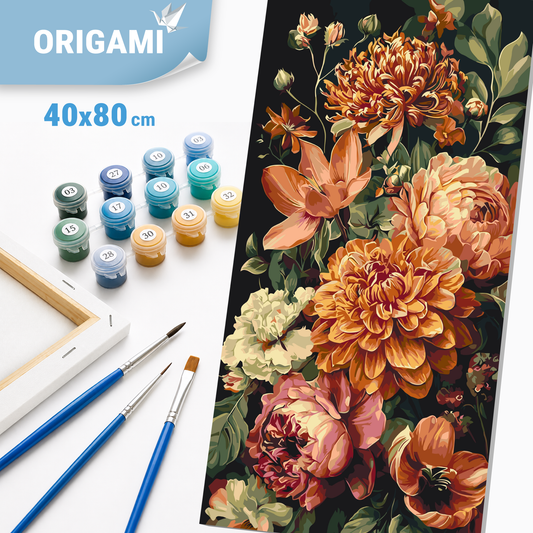 Paint by Numbers on a 40x80 cm frame - Noble Bouquet - Flowers - LW 5196