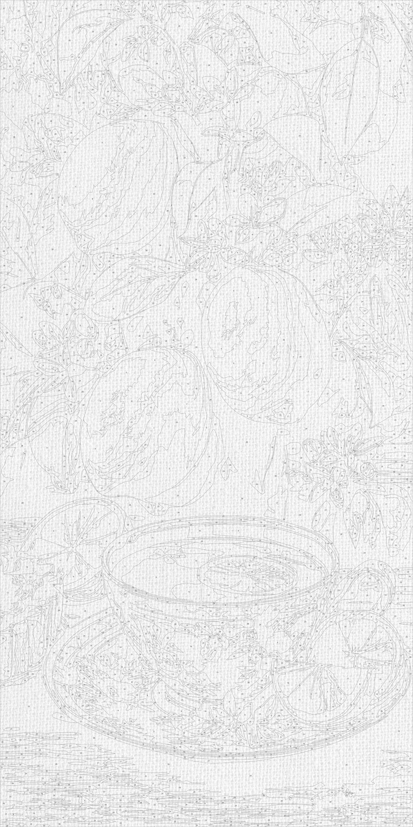 Maľovanie podľa čísel na ráme 40*80 cm - Čaj v citrónovej záhrade - Zátišie - LW 5197