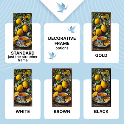 Paint by Numbers on a 40×80 cm Frame – Tea in the Lemon Garden – Still Life – LW 5197