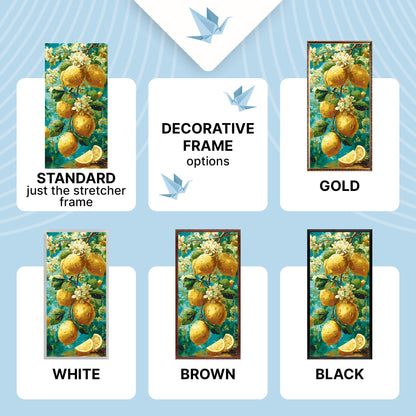 Paint by Numbers on a 40×80 cm Frame – Lemon Garden Blossom – Still Life – LW 5198