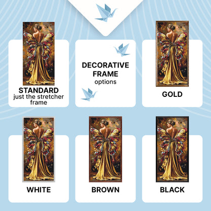 Paint by Numbers on a 40×80 cm Frame – Shadow of a Butterfly – People – LW 5201