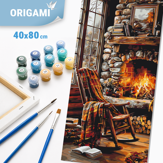 Paint by Numbers on a 40x80 cm frame - Home Hearth - Still Life - LW 5202