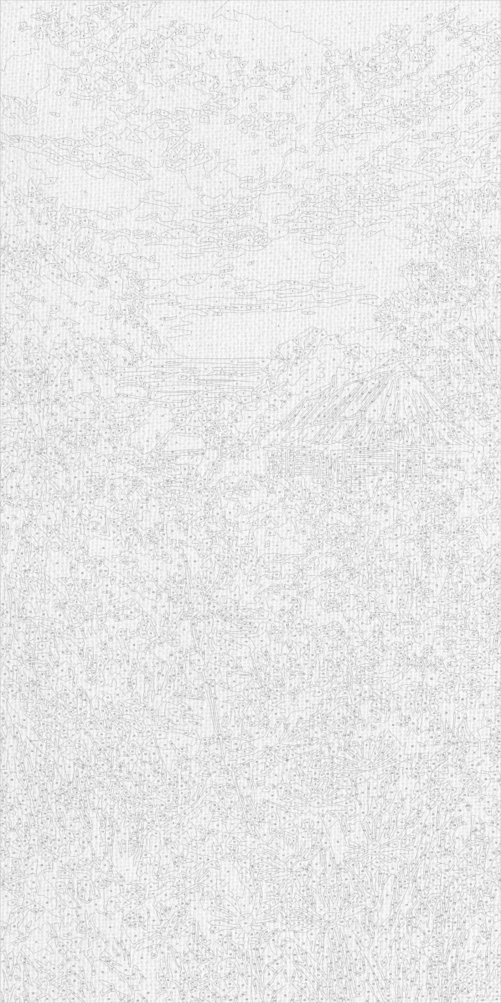 Maľovanie podľa čísel na ráme 40*80 cm - Cesta domov - Krajinka - LW 5205