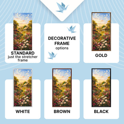 Paint by Numbers on a 40×80 cm Frame – The Way Home – Landscape/Flowers – LW 5205