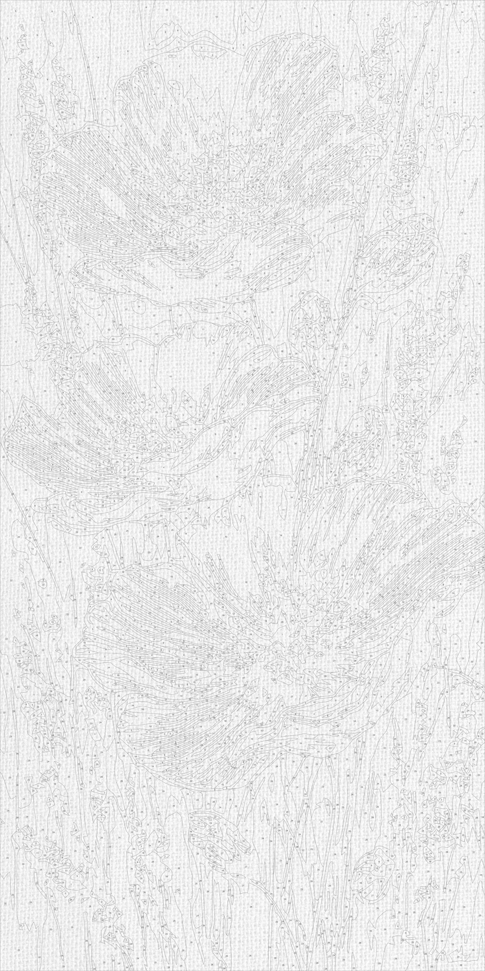 Maľovanie podľa čísel na ráme 40*80 cm - Nežné kvety - Kvety s metalickými farbami - LW 5207