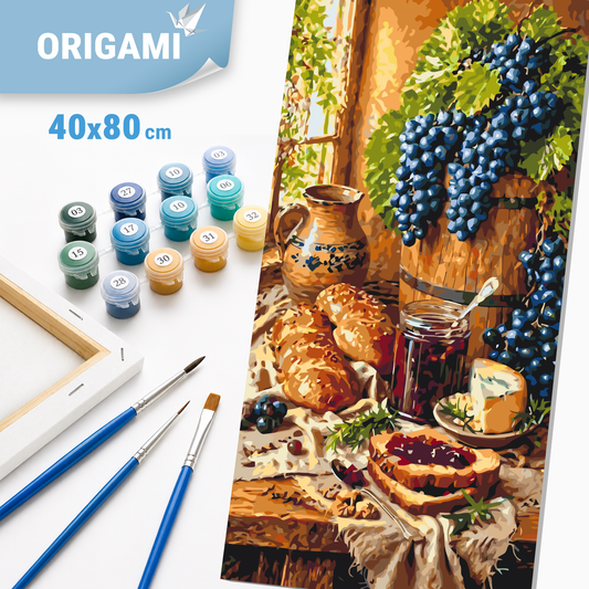 Paint by Numbers on a 40x80 cm frame - Grape Symphony - Still Life - LW 5208