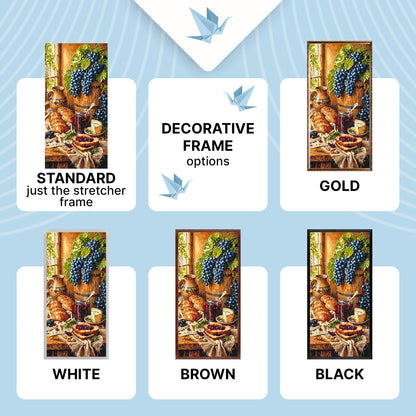 Paint by Numbers on a 40×80 cm Frame – Grape Symphony – Still Life – LW 5208