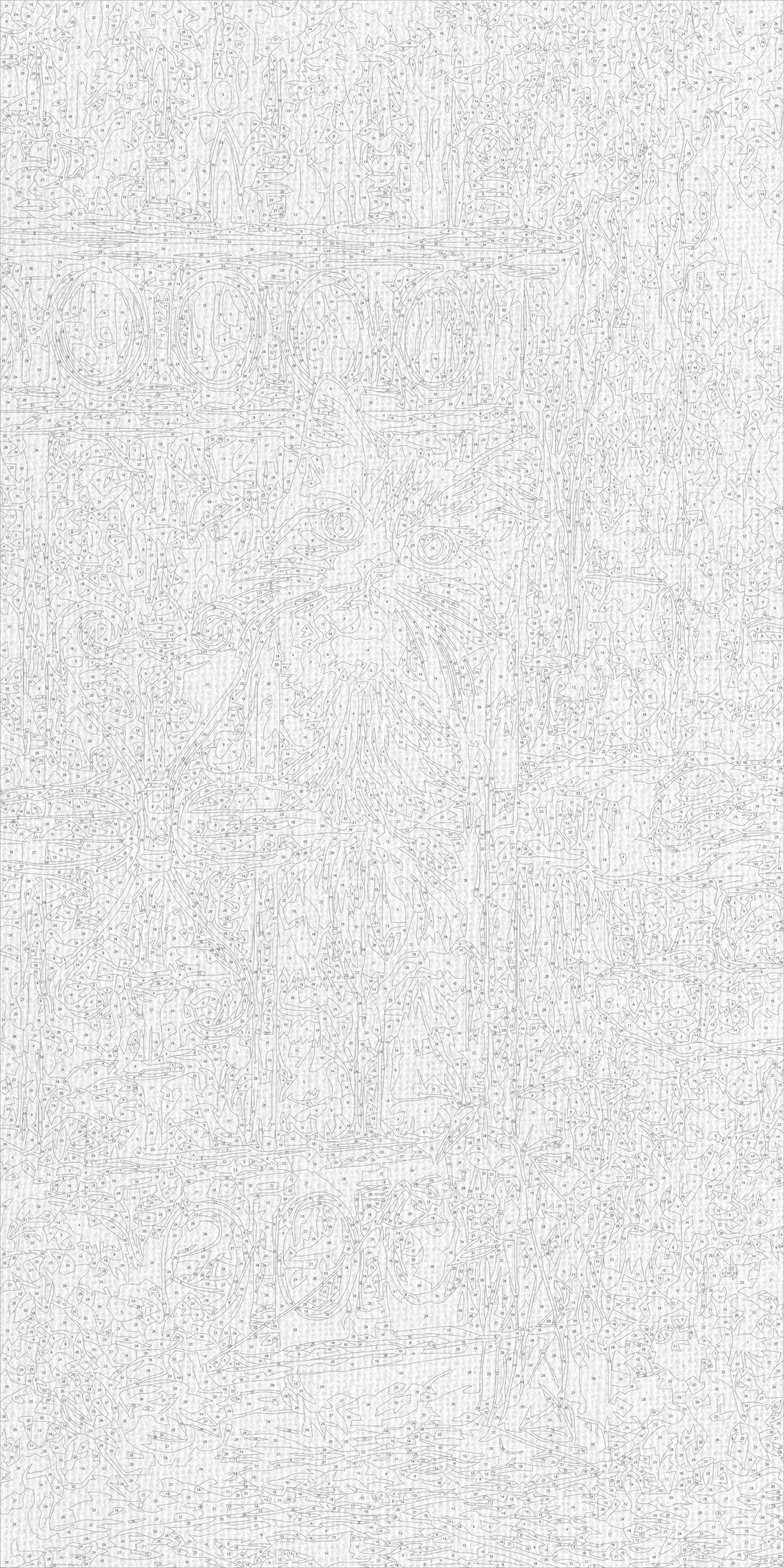 Maľovanie podľa čísel na ráme 40*80 cm - Mačiatko vo vintage záhrade - Zvieratá - LW 5209