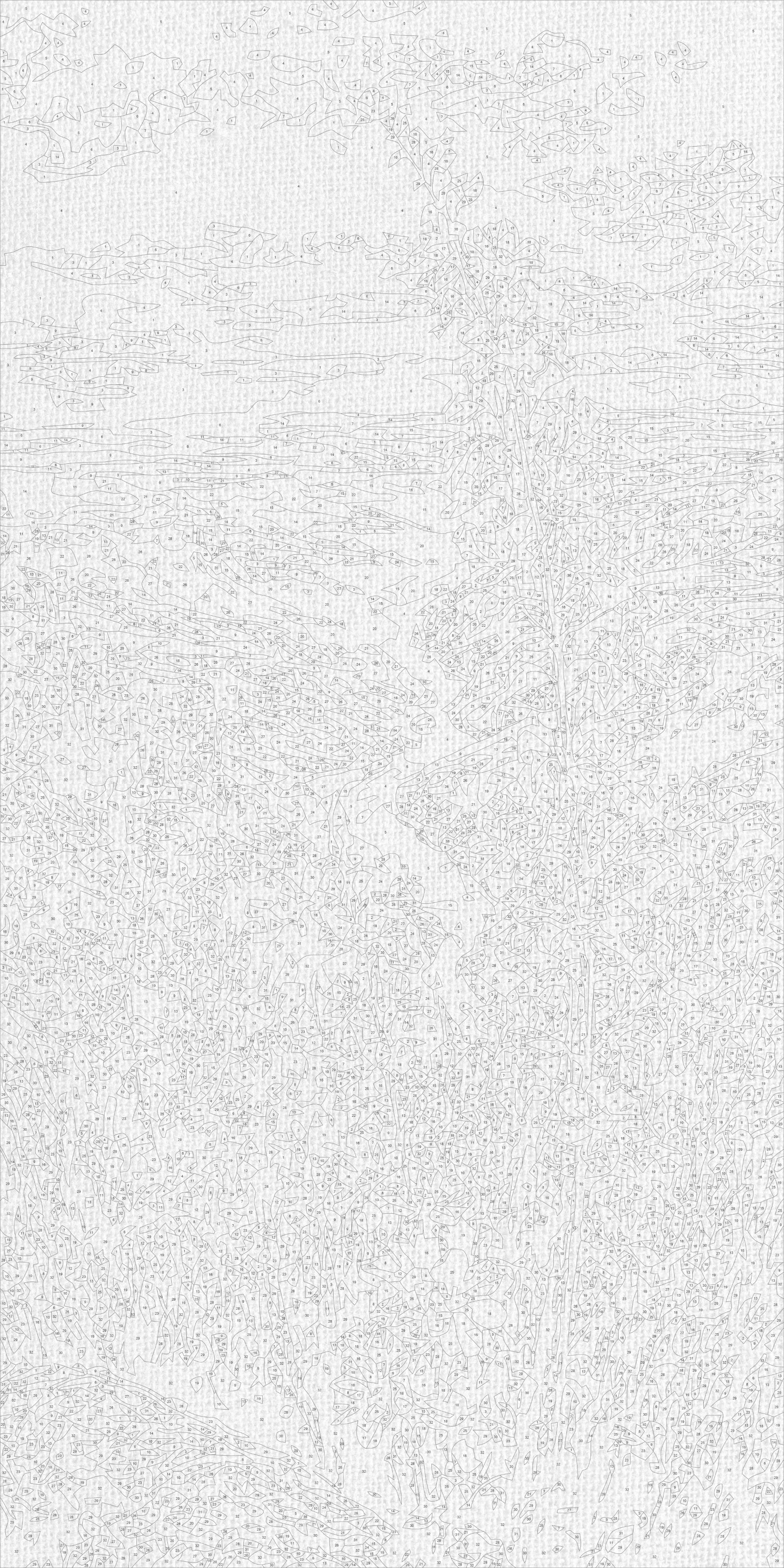 Maľovanie podľa čísel na ráme 40*80 cm - Levanduľová cesta - Krajinka - LW 5214