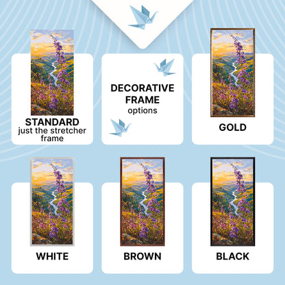 Paint by Numbers on a 40×80 cm Frame – Lavender Road – Landscape/Flowers – LW 5214