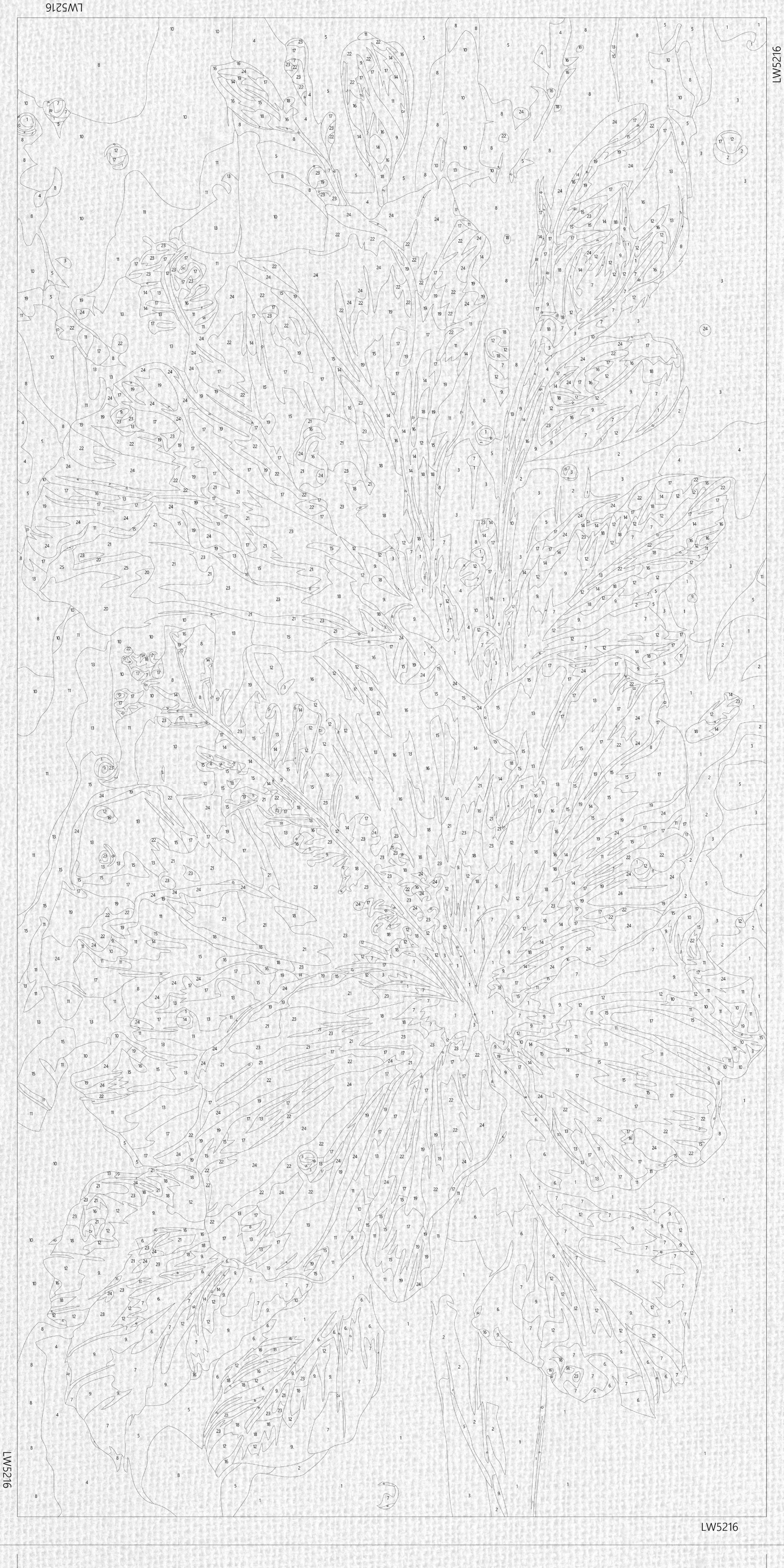 Maľovanie podľa čísel na ráme 40*80 cm - Luxusné kosatce - Kvety s metalickými farbami - LW 5216