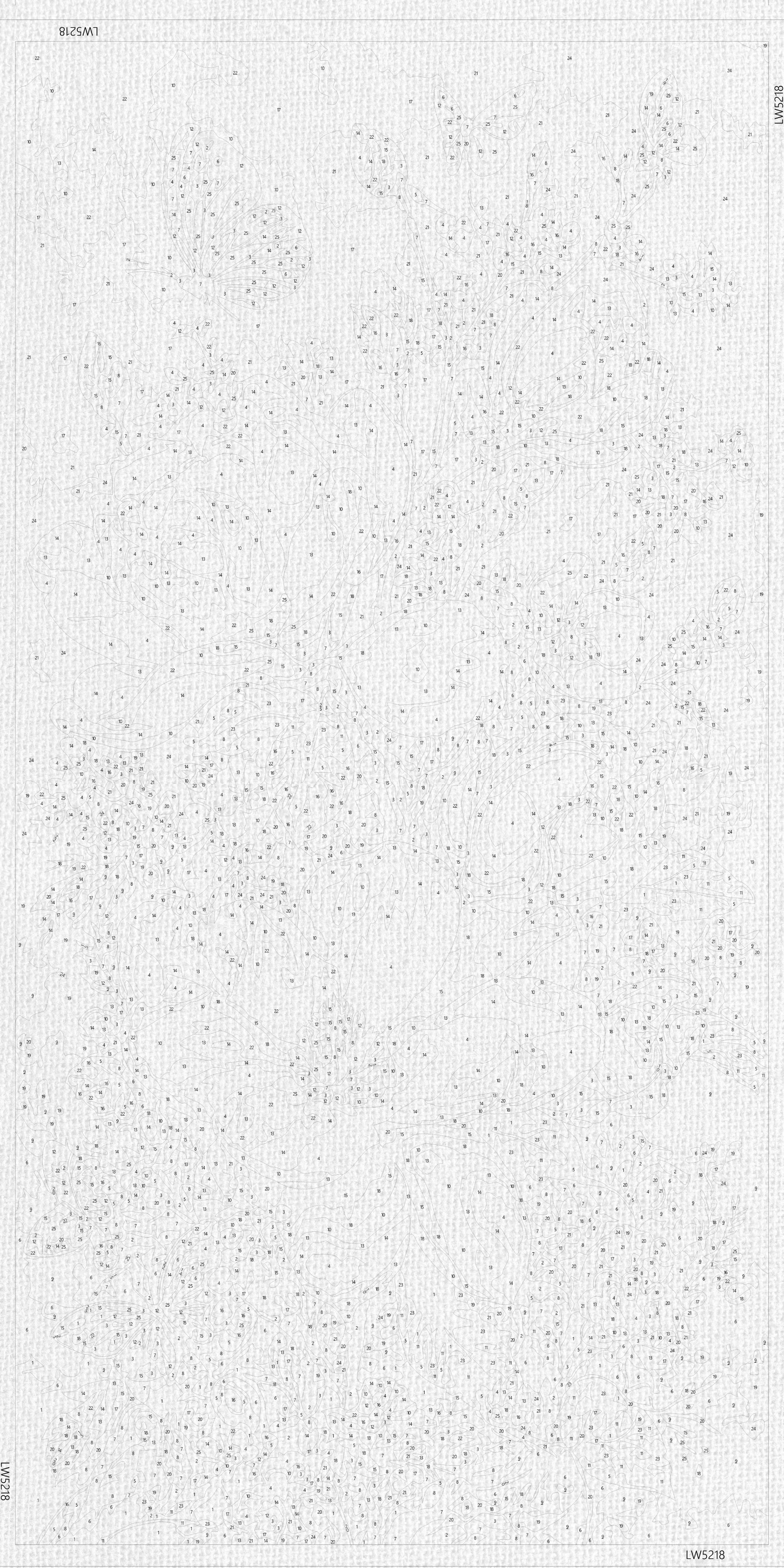 Maľovanie podľa čísel na ráme 40*80 cm - Magnólie a motýle - Kvety s metalickými farbami - LW 5218