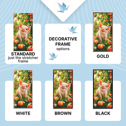 Paint by Numbers on a 40×80 cm Frame – Happy Piglet – Animals – LW 5222