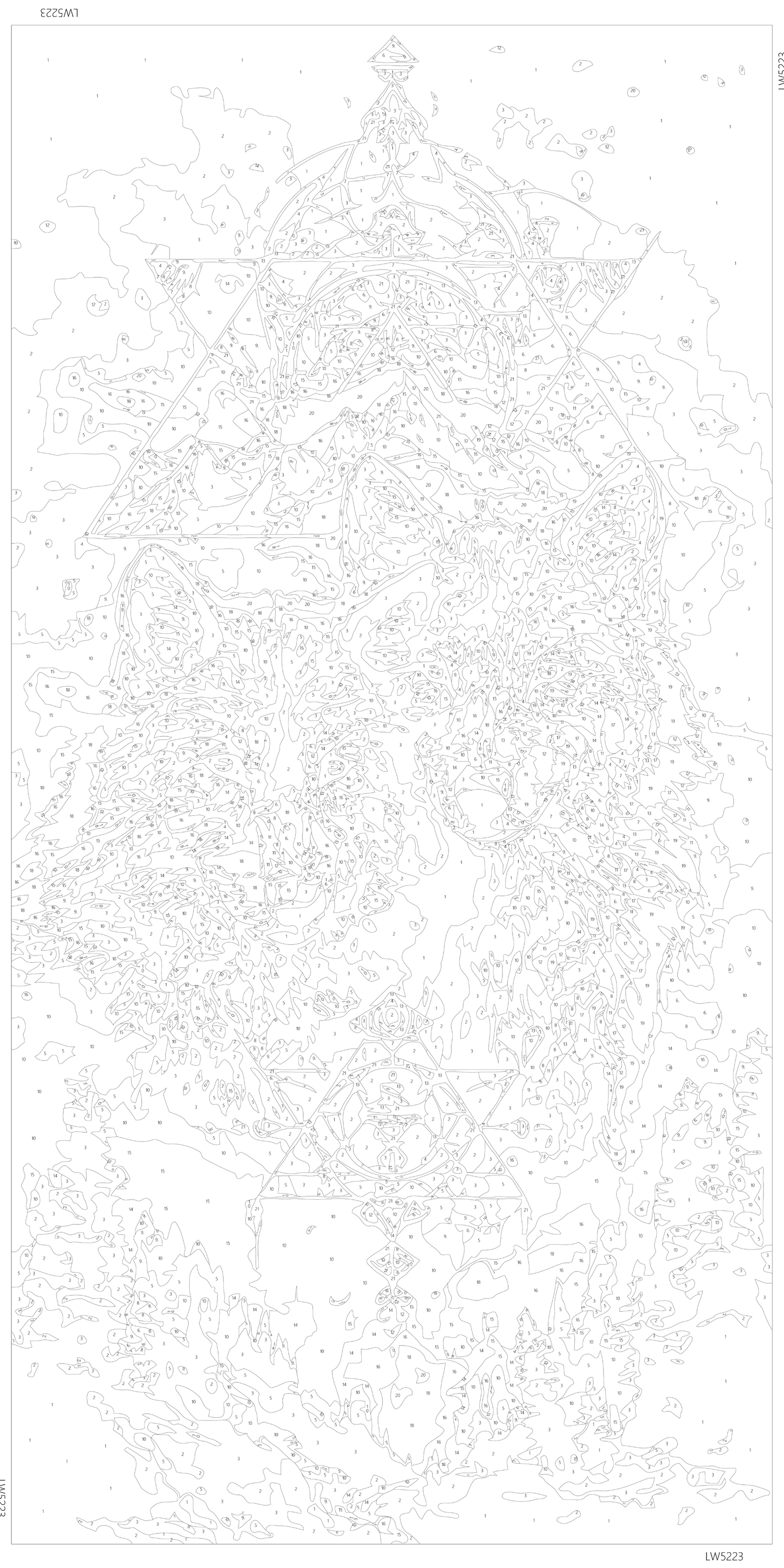 Maľovanie podľa čísel na ráme 40*80 cm - Pár vlkov - Zvieratá s metalickými farbami - LW 5223