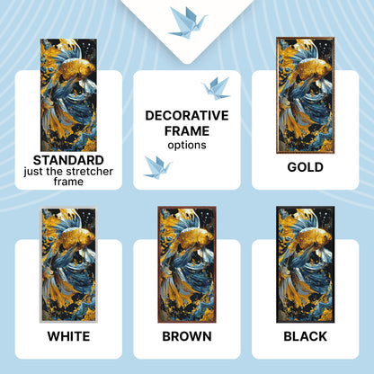 Paint by Numbers on a 40×80 cm Frame – Fish of Happiness with Metallic Paints – Animals – LW 5226