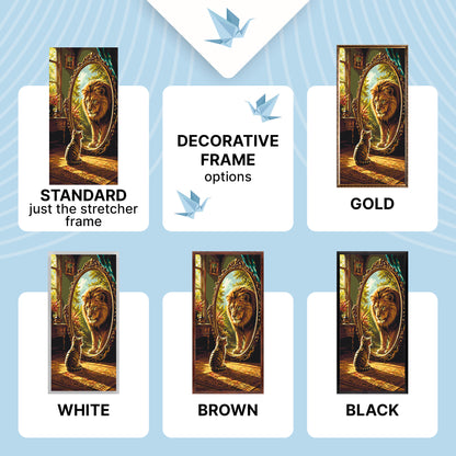 Paint by Numbers on a 40×80 cm Frame – See the Lion in Yourself – Animals – LW 5227