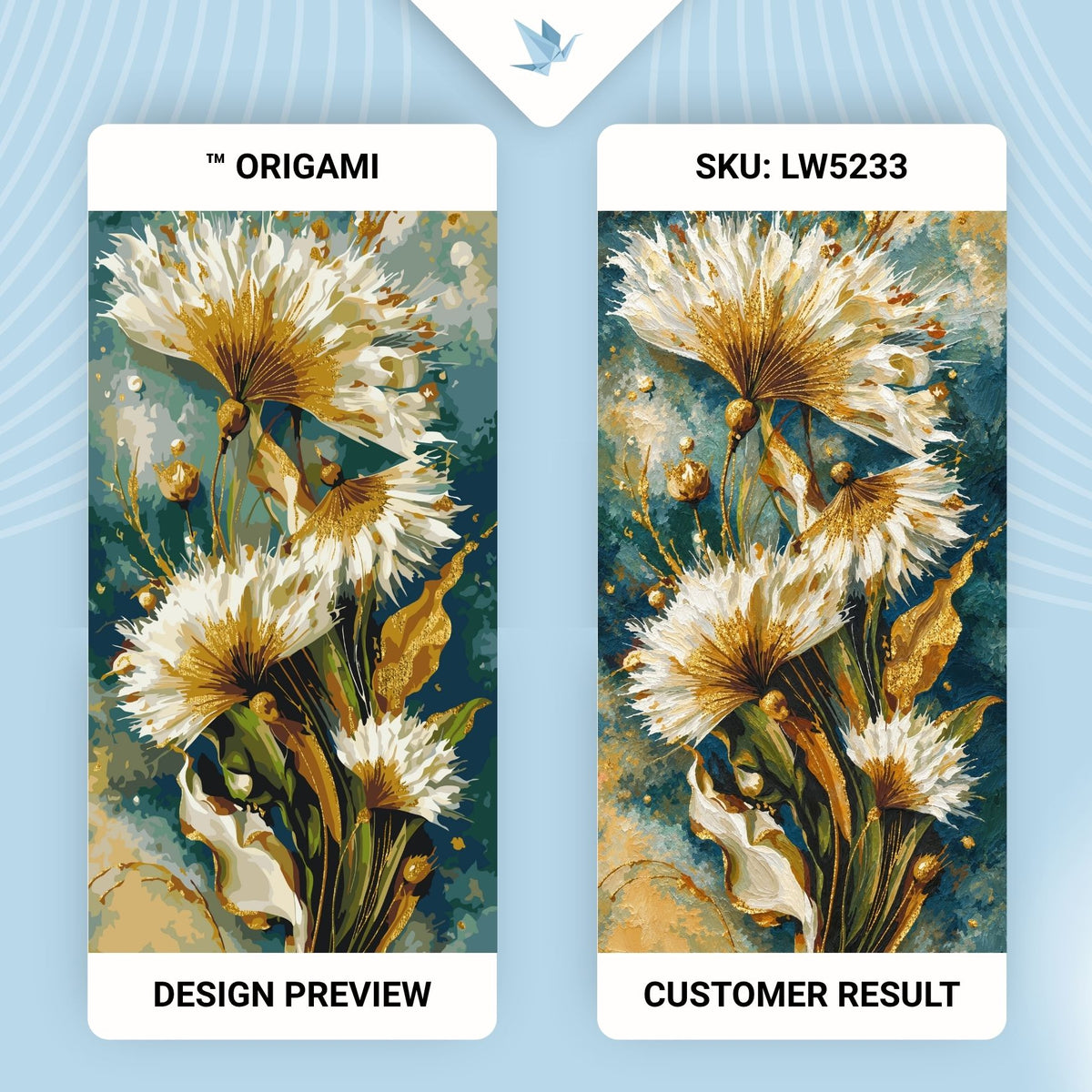 Paint by Numbers on a 40×80 cm Frame – Dandelions with Metallic Paints – Flowers – LW 5233