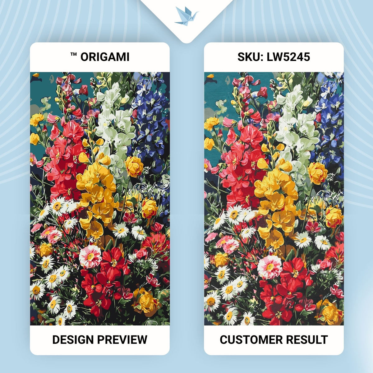 Paint by Numbers on a 40×80 cm Frame – Sunny Symphony – Flowers – LW 5245