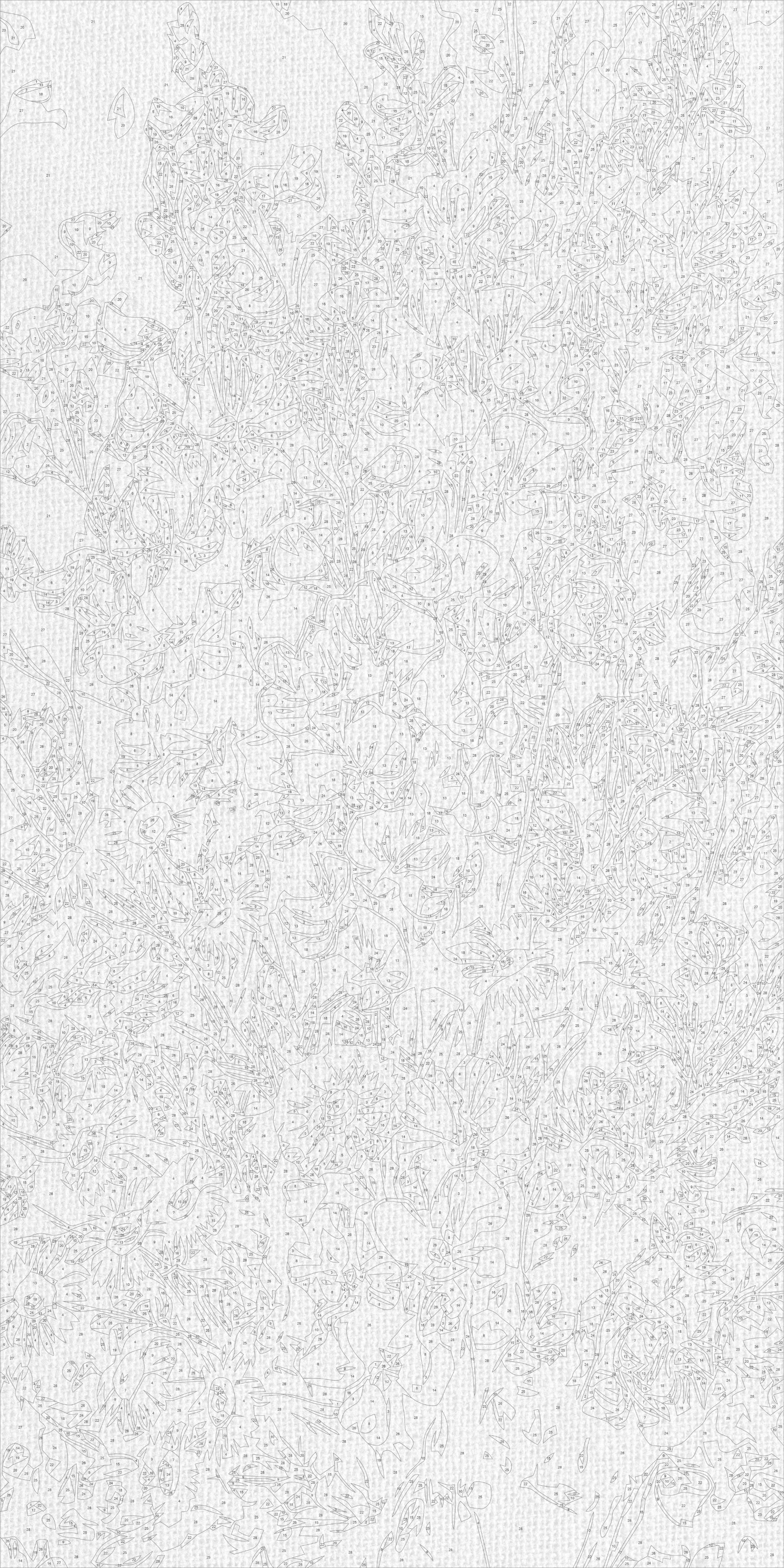 Maľovanie podľa čísel na ráme 40*80 cm - Slnečná symfónia - Kvety - LW 5245