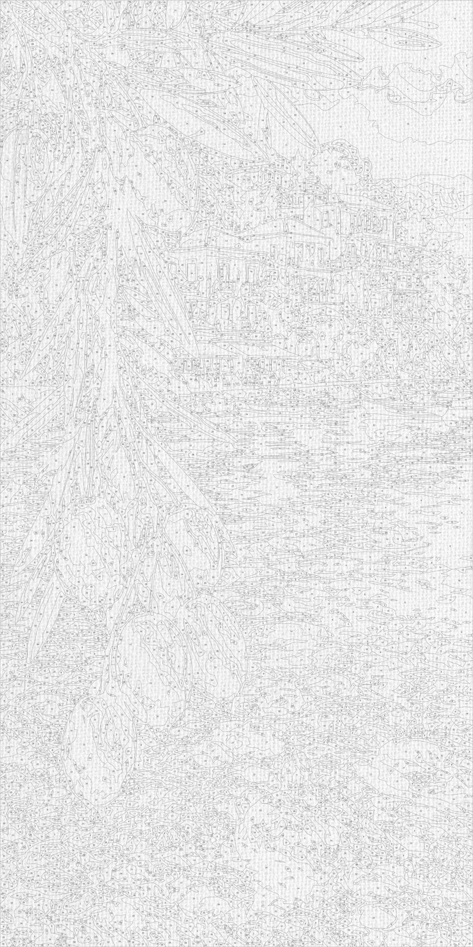 Maľovanie podľa čísel na ráme 40*80 cm - Stredomorský sen - olivový raj - Krajinka - LW 5247