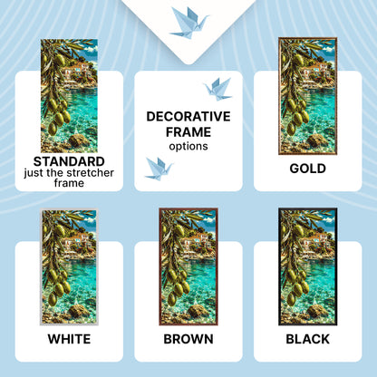 Paint by Numbers on a 40×80 cm Frame – Mediterranean Dream – Olive Paradise – Landscape – LW 5247