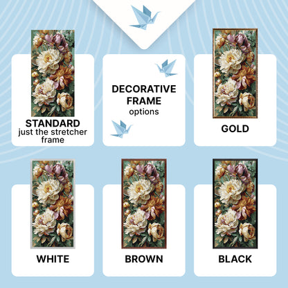Paint by Numbers on a 40×80 cm Frame – Majestic Bouquet of Peonies – Flowers – LW 5250
