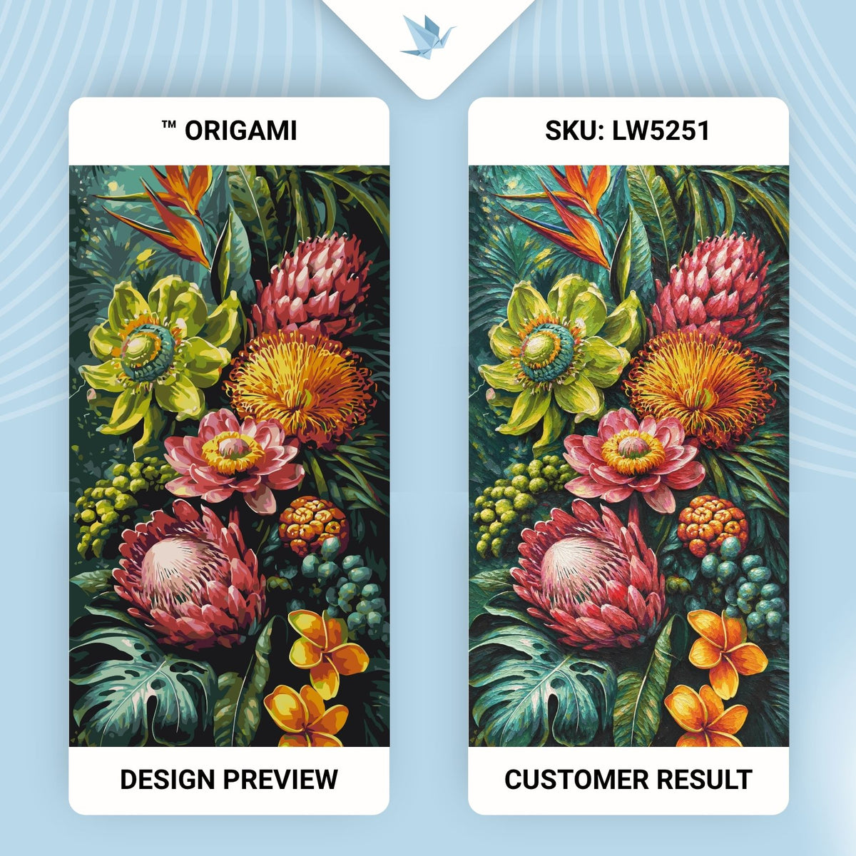 Paint by Numbers on a 40×80 cm Frame – Tropical Symphony – Flowers – LW 5251