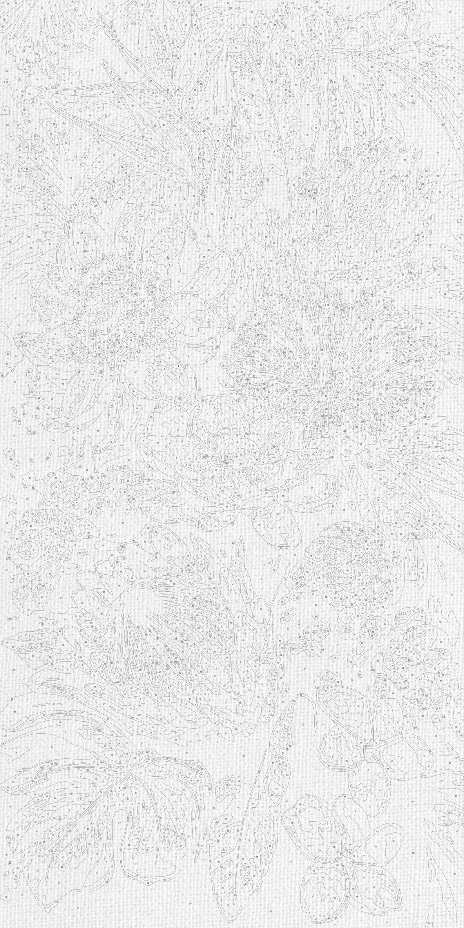 Maľovanie podľa čísel na ráme 40*80 cm - Tropická symfónia - Kvety - LW 5251