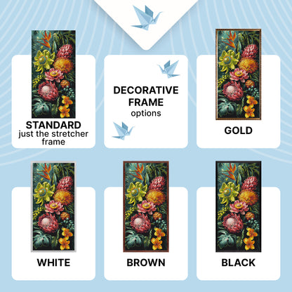 Paint by Numbers on a 40×80 cm Frame – Tropical Symphony – Flowers – LW 5251