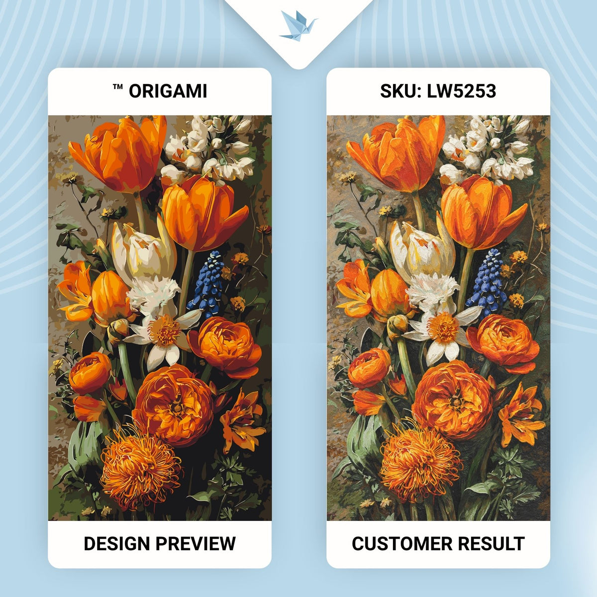 Paint by Numbers on a 40×80 cm Frame – Spring Tulips – Flowers – LW 5253