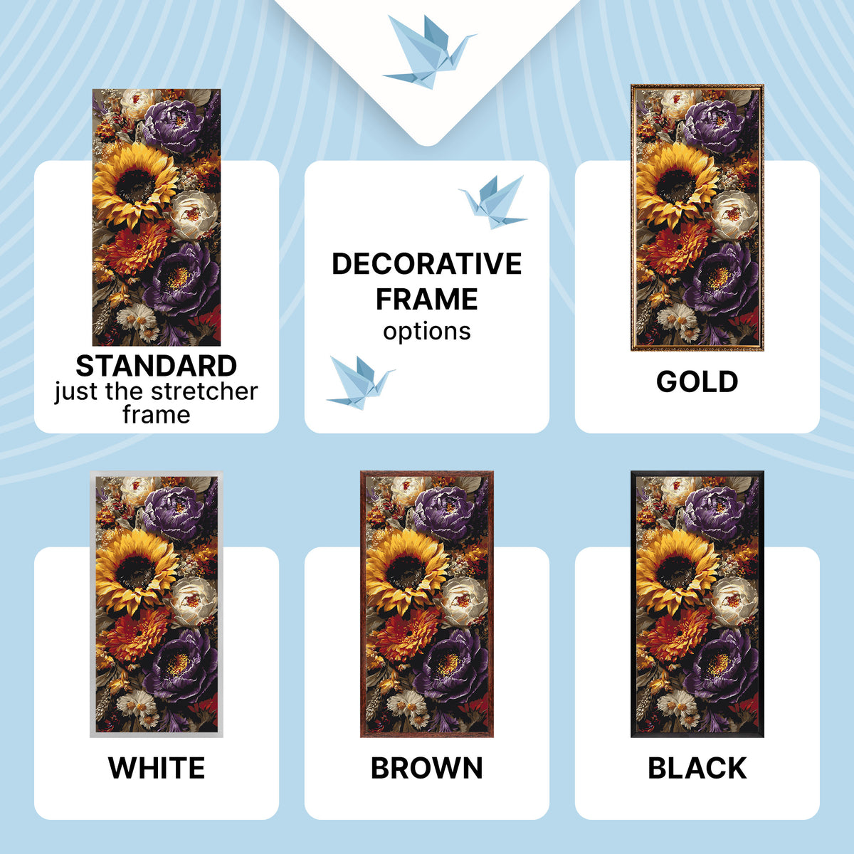 Paint by numbers – sunflower and peonies