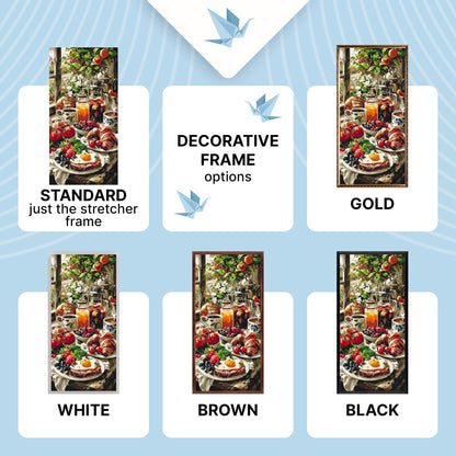 Paint by Numbers on a 40×80 cm Frame – Breakfast in the Garden – Still Life – LW 5255