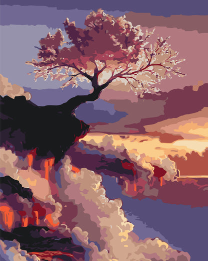 Maľovanie podľa čísel na ráme 40*50 cm - Sakura - Krajinka - LW 727