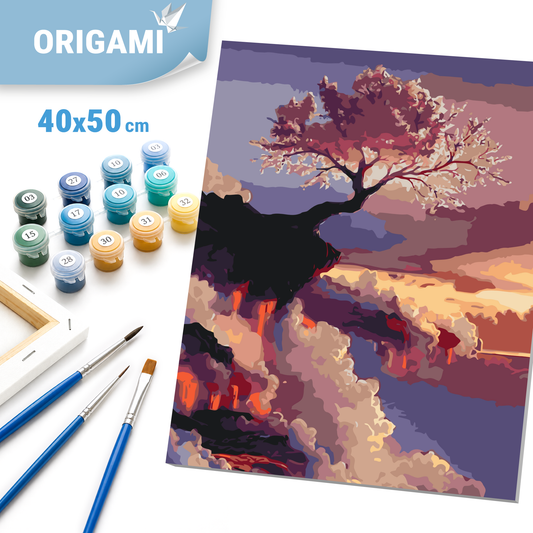 Paint by Numbers on a 40x50 cm frame - Sakura - Landscape - LW 727