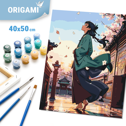 Maľovanie podľa čísel na ráme 40*50 cm - Monológ bylinkárky - Anime - LW 9080