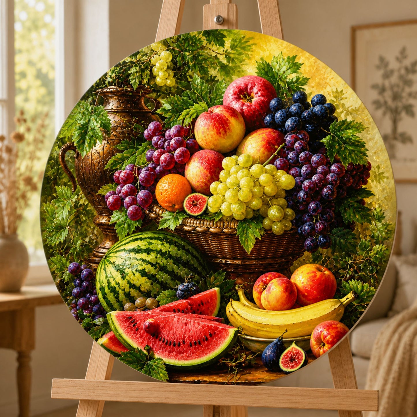 Okrúhle maľovanie podľa čísel Ø45 cm Zátišie. Ovocná rozmanitosť OR 2008