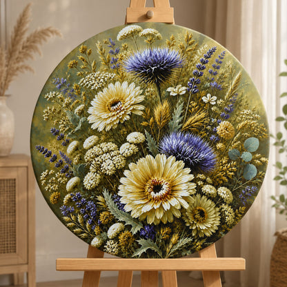 Okrúhle maľovanie podľa čísel Ø45 cm Kvety. Poľná kytica OR 2012