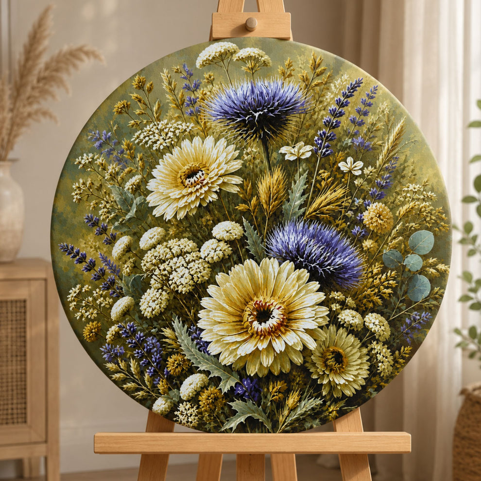 Wildflower Bouquet – Flowers – OR 2012 | Round Paint by Numbers Ø45 cm ...